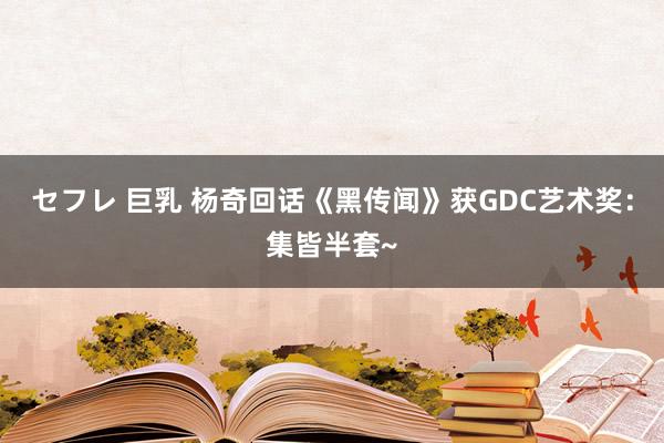 セフレ 巨乳 杨奇回话《黑传闻》获GDC艺术奖：集皆半套~