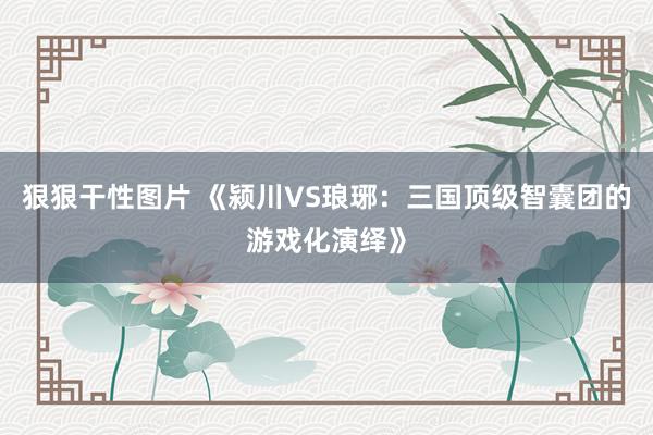 狠狠干性图片 《颍川VS琅琊：三国顶级智囊团的游戏化演绎》