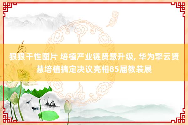 狠狠干性图片 培植产业链贤慧升级, 华为擎云贤慧培植搞定决议亮相85届教装展