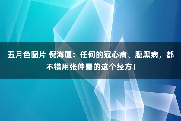 五月色图片 倪海厦：任何的冠心病、腹黑病，都不错用张仲景的这个经方！